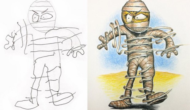 Fred Giovannitti colorise les dessins de ses enfants